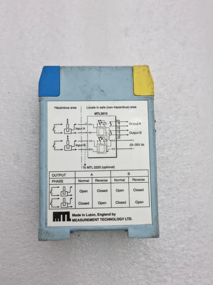 Measurement Technology MTL3013 2 Channel Switch Proximity Detector Relay MTL3000